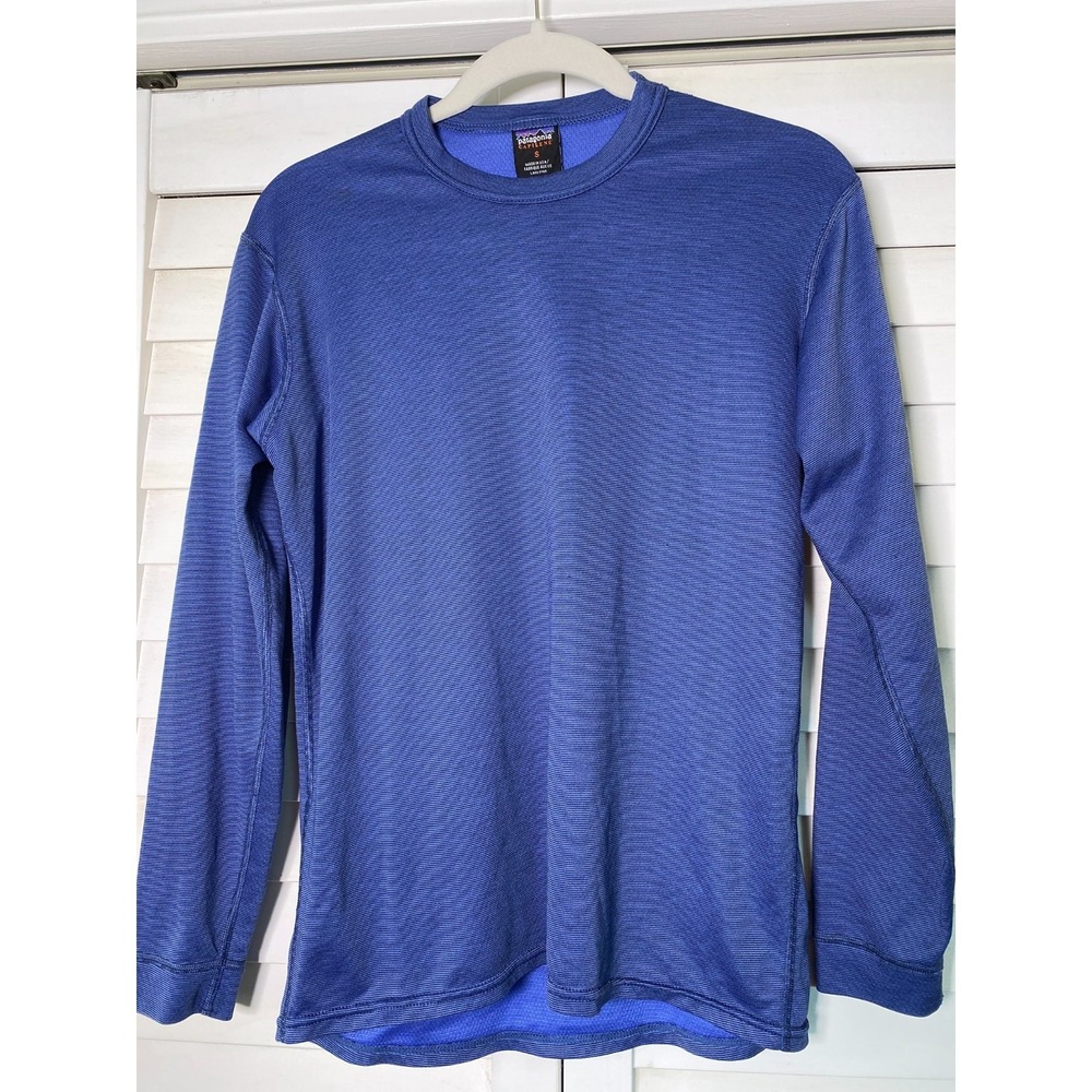 Patagonia Capilene Cool Daily Men's Blue Crew Neck Long Sleeve T-Shirt | Small